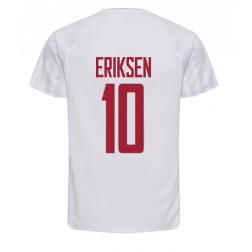 Pánský Fotbalový dres Dánsko Christian Eriksen #10 MS 2022 Venkovní Krátký Rukáv